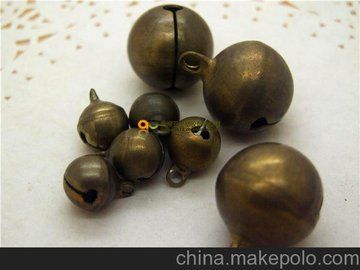 DIY串珠配件 中国结材料 宠物铃铛复古古红铜铜圆形铃铛 12mm