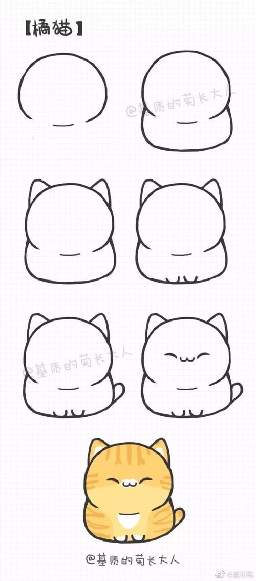 萌宠绘：大眼猫咪简笔画，宠物绘集必备！