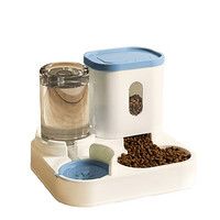 瓜洲牧 坐式自动喂食喂水器 天空蓝