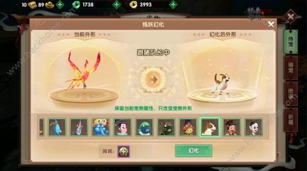 寻仙手游侍宠怎么幻化？宠物幻化攻略图片3