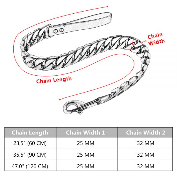 Stainless Steel Chunky Dog Cuban Chain Plated 18k Silver Diamond Pet Collar and Leash