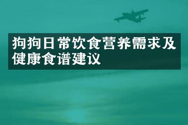 狗狗日常饮食营养需求及健康食谱建议