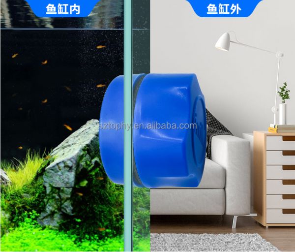 Mini Fish tank Magnetic Brush Cleaning Tools Aquarium Siphon Cleaner Glass Aquarium Cleaner
