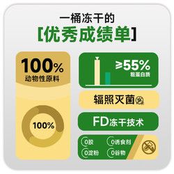 凯锐思混合冻干桶狗猫零食宠物零食犬猫通用肉蛋奶七拼冻干桶500g