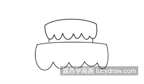 简单又漂亮生日蛋糕简笔画教程 带颜色生日蛋糕简笔画画法