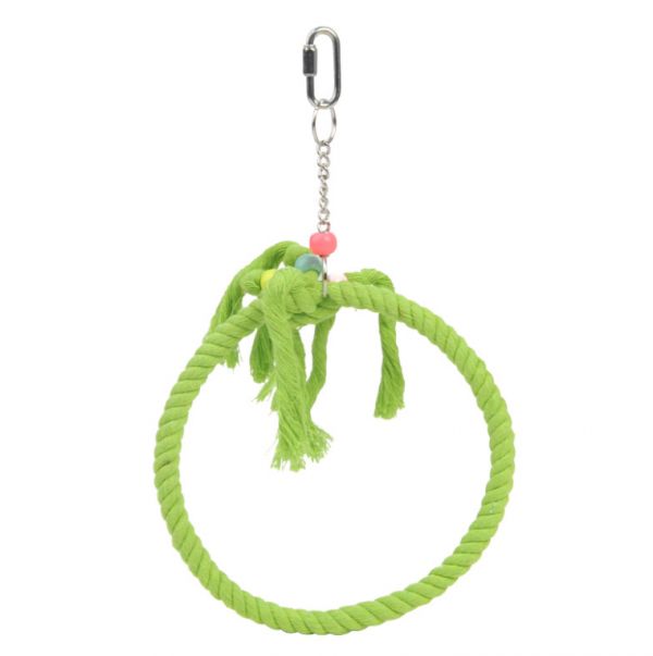 Bird Toys Parrot Pet Swing Cotton Toy Ring Parrot Stand Bird Toy