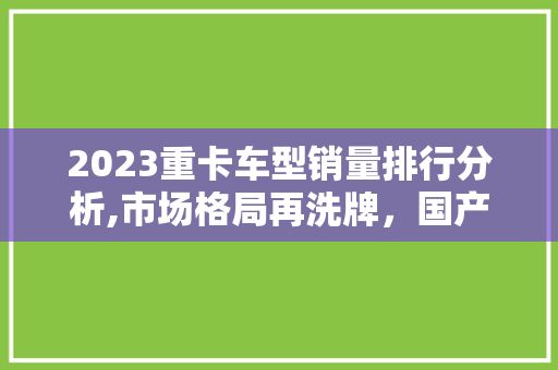 2023重卡车型销量排行分析,市场格局再洗牌,国产品牌崛起