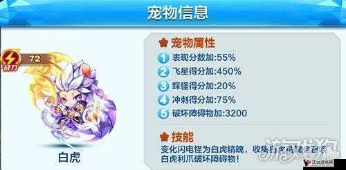 天天酷跑糖白虎宠物全面解析：满级属性深度解读与宠物养成攻略