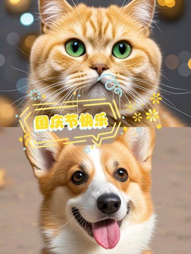 喵星人们祝大家国庆节快乐