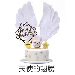 苗句宠 顺丰直送 宠物生日蛋糕 猫狗可食 鸡肉馅蛋糕 直径9.5cm约260g 适小型犬与猫