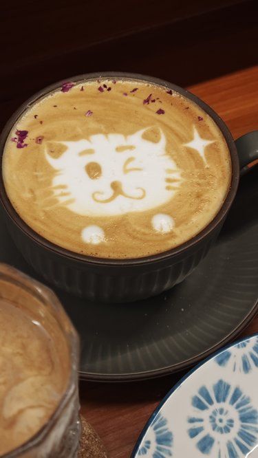 谁能拒绝小猫拉花咖啡！