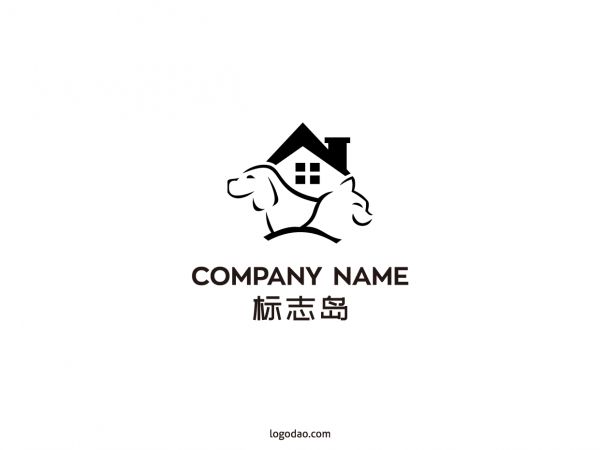 动物卡通品牌宠物店创意LOGO设计简洁宠物店动物标志图片欣赏