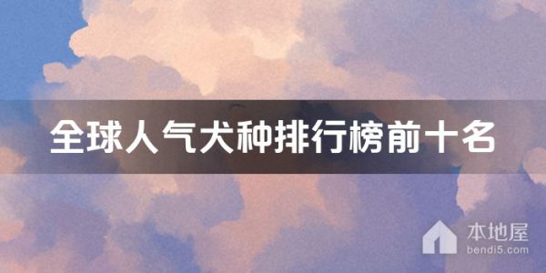 全球人气犬种排行榜前十名