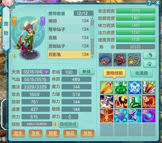 《神武3》电脑版：冷门宠物月影兔，破碎之锤一下一个小朋友