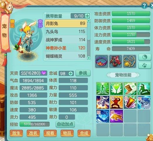 《神武3》电脑版：冷门宠物月影兔，破碎之锤一下一个小朋友