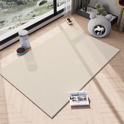 珊野宠物专用地垫pvc防水防尿防滑地毯狗狗围栏狗窝免打理垫子可裁剪 纯色-米黄 60*90cm（防水防滑）