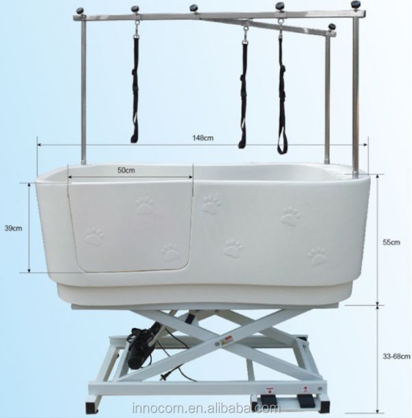 Guangzhou Veterinary Center /Clinic Pet Electric Plastic Dog Spa Grooming Bathtub,Cat Shower Grooming Tub Price