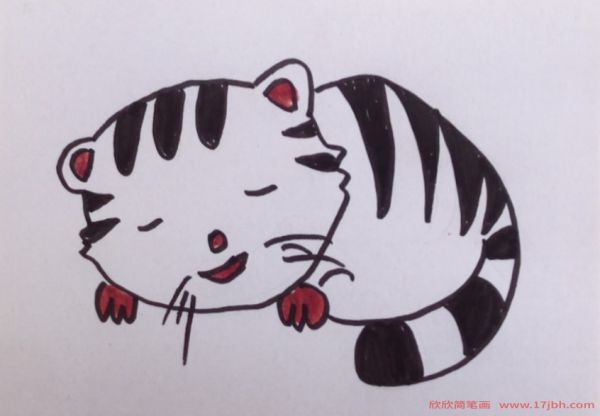 怎么画猫咪简笔画