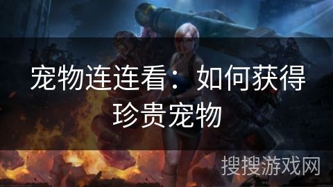 宠物连连看：如何获得珍贵宠物
