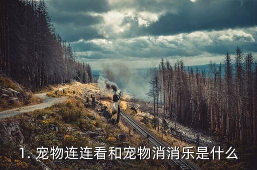 1. 宠物连连看和宠物消消乐是什么