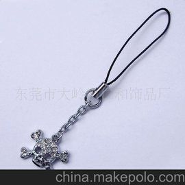 供应骨骼头手机吊坠 镶钻手机吊坠