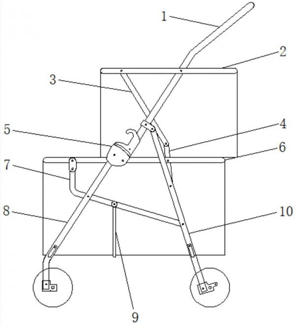 一种新型双层可折叠型宠物推车的制作方法