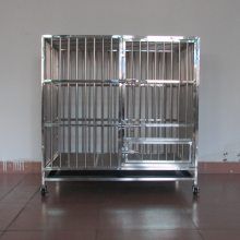定制实心304不锈钢狗笼大型犬室内漏斗笼宠物笼带厕所狗笼子