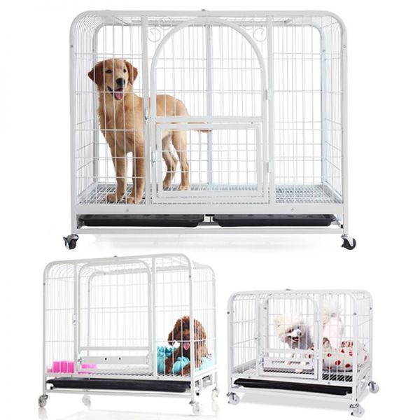 狗笼方管狗笼子大型犬小型犬中型犬泰迪金毛萨摩柯基加粗宠物狗狗笼子狗屋用品高清大图