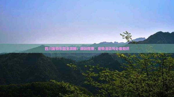 四川宠物乐园全攻略：游玩指南、宠物活动与必备知识