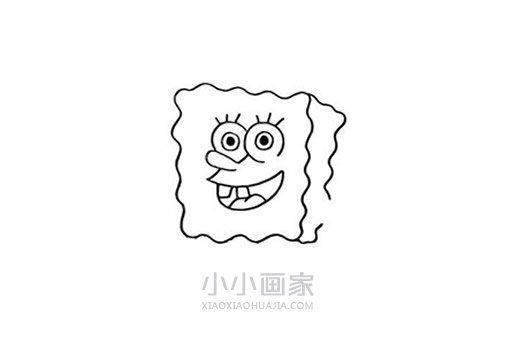 彩色海绵宝宝简笔画画法图片步骤步骤4