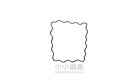 快乐的海绵宝宝简笔画画法图片步骤步骤2