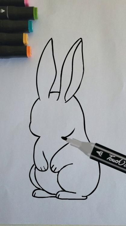 可爱的小兔子简笔画简笔画