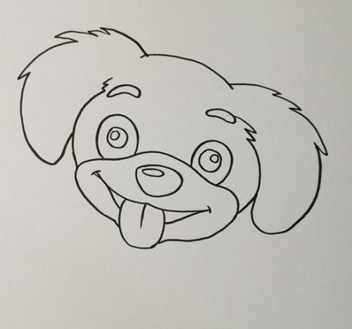 儿童简笔画,动物简笔画,小狗简笔画,小狗简笔画图片大全,简笔画图片