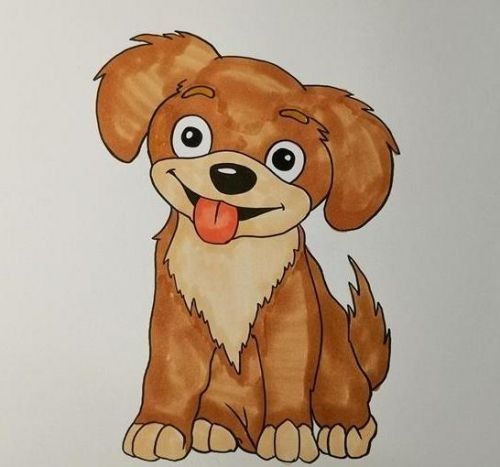 儿童简笔画,动物简笔画,小狗简笔画,小狗简笔画图片大全,简笔画图片