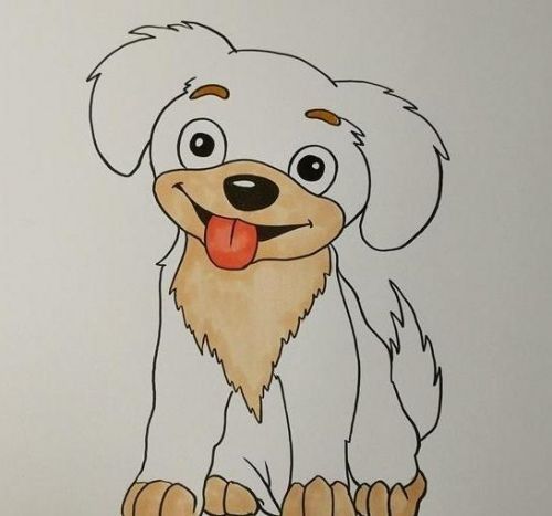 儿童简笔画,动物简笔画,小狗简笔画,小狗简笔画图片大全,简笔画图片