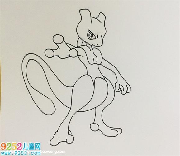 超梦怎么画 精灵宝可梦简笔画