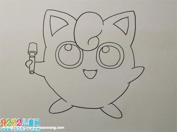 胖丁简笔画步骤图解 精灵宝可梦简笔画
