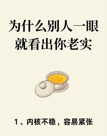 为什么别人一眼就看出你老实？