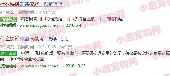 宠物可以发什么快递