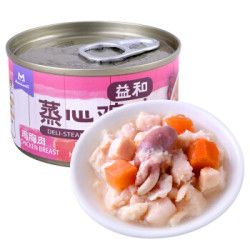MATCHWELL 益和 宠物零食湿粮猫狗零食蒸心鸡块鸡胸肉+胡萝卜+鸡心宠物罐头100g*8