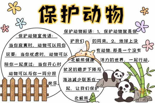 2022最新保护动物手抄报_保护野生动物手抄报简笔画
