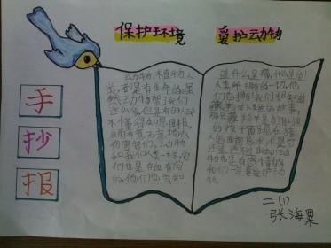 手抄报手抄报 爱护保护小动物好朋友手抄报模板下载 图片编 动物园