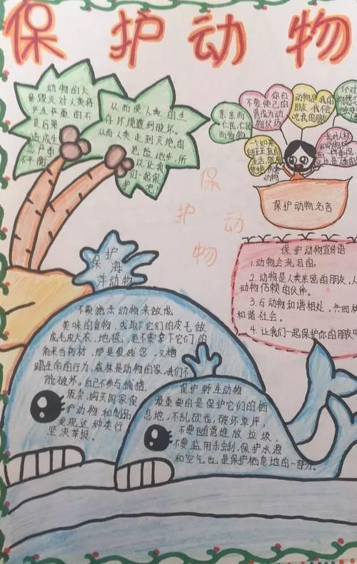保护动物倡议书的手抄报 保护动物手抄报