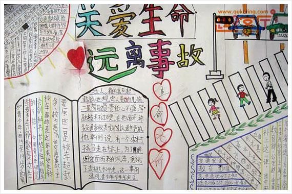简单漂亮的七年级交通安全手抄报图片.七年级手抄报图片.