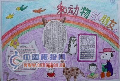 关于我和动物的手抄报关于动物的手抄报