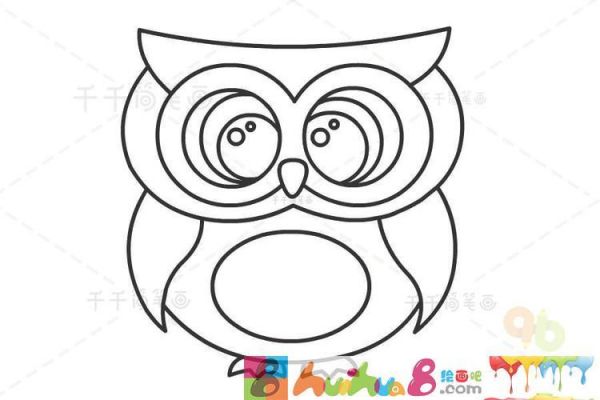 猫头鹰怎么画最简单可爱猫头鹰简笔画图片动物简笔简笔画 动物简笔画