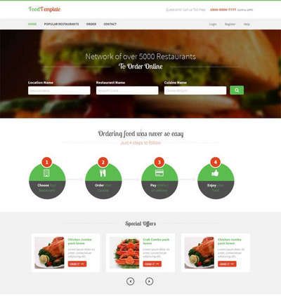 html5+css3酒店餐饮预订静态网