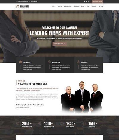 HTML5律师法律服务公司静态网
