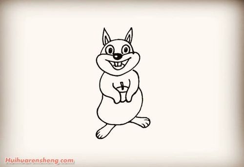 松鼠简笔画步骤简笔画作品彩色图片动物简笔画