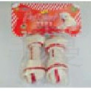宠物用品宠物零食食宠物咬胶 宠物磨牙双色漂白打结骨